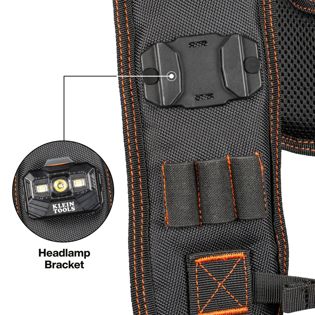 Klein Tools Tool Rig, Padded Tool Belt with Suspenders, 23 Pockets, Adjustable 30-52in Waist for Construction