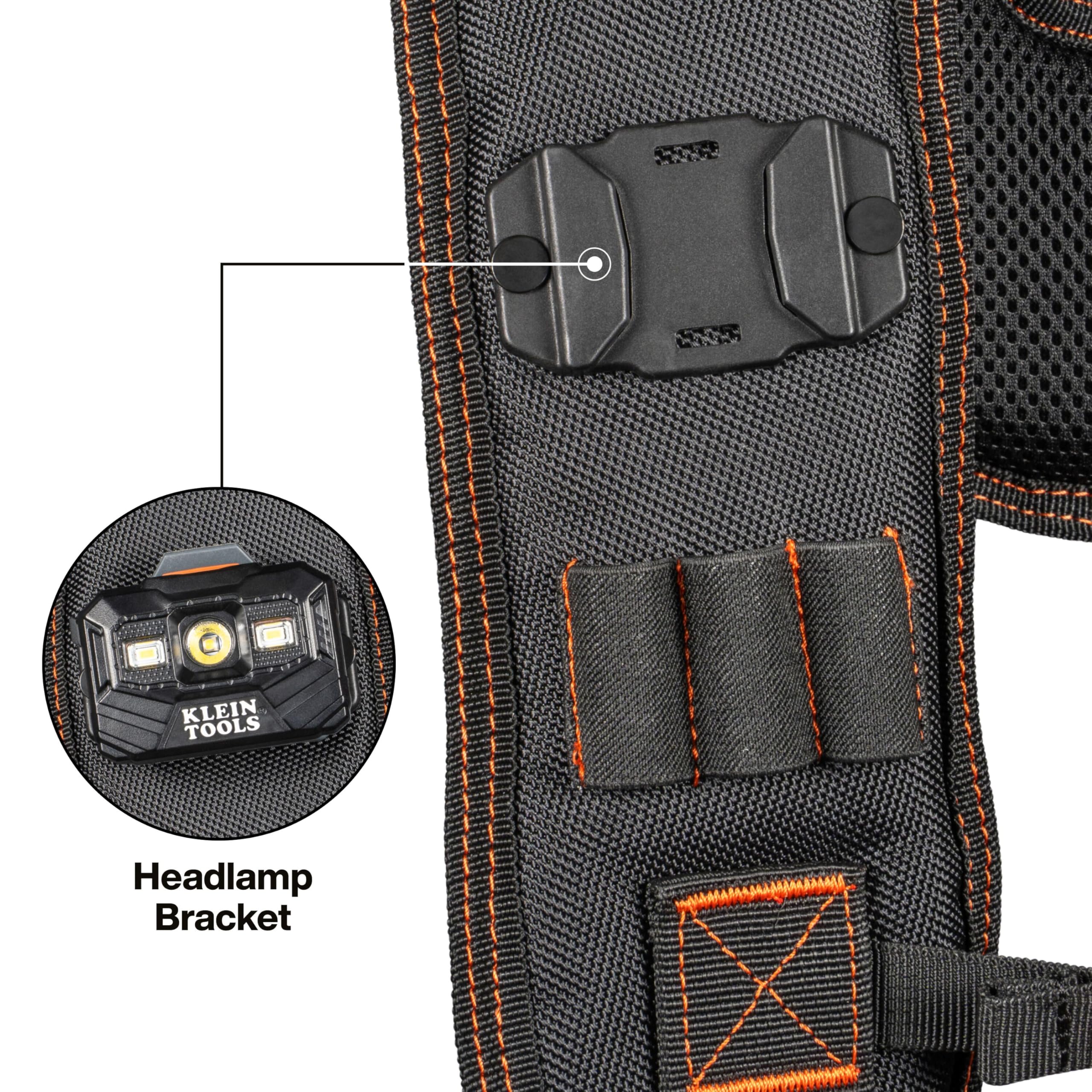 Klein Tools Tool Rig, Padded Tool Belt with Suspenders, 23 Pockets, Adjustable 30-52in Waist for Construction